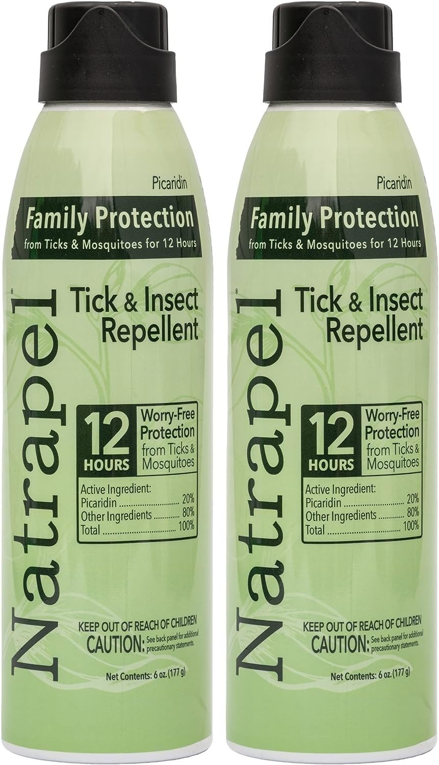 Natrapel Tick & Insect Repellent Eco-Spray - 20% Picaridin Formula 6 oz (2 Pack)