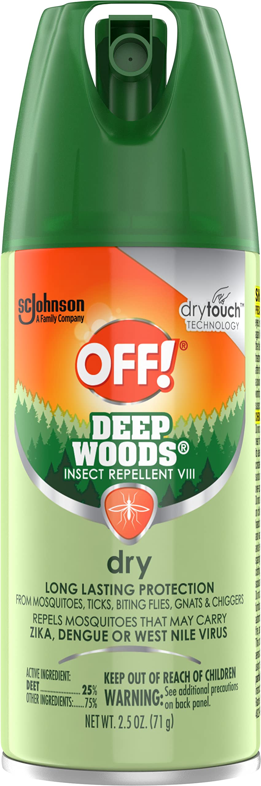 OFF! Deep Woods Insect Repellent Aerosol, Dry, Non-Greasy Formula, Bug Spray - 2.5 oz (Pack of 12)