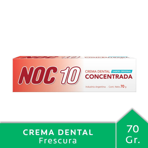 2 Pak Noc 10 Concentrated Toothpaste with Double Fluoride Formula - 70G / 2.46Oz