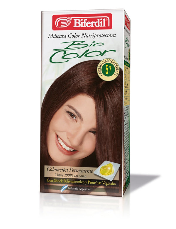 Biferdil Bio Color Nutriprotective Mask N5.7 Light Chocolate Brown: Color Exalter, Hair Nutriprotective Complex & More!