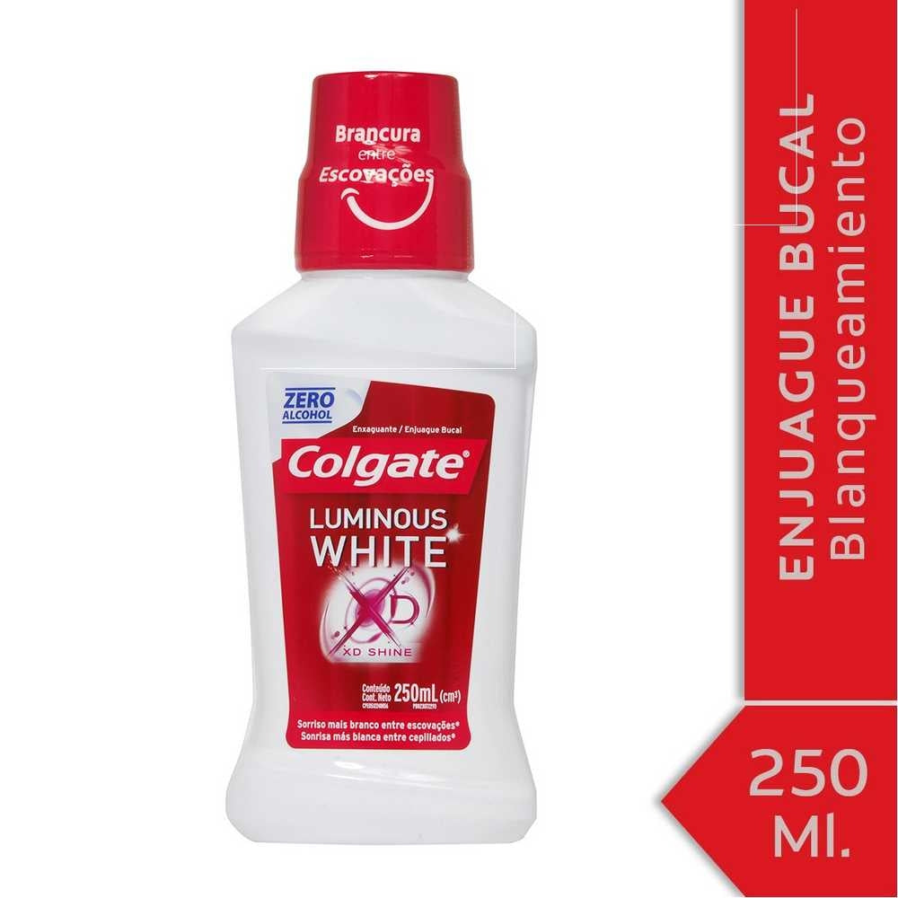 Colgate Luminous White Mouthwash (250ml/8.45Fl Oz): Whiten Teeth, Prevent Cavities & Freshen Breath -