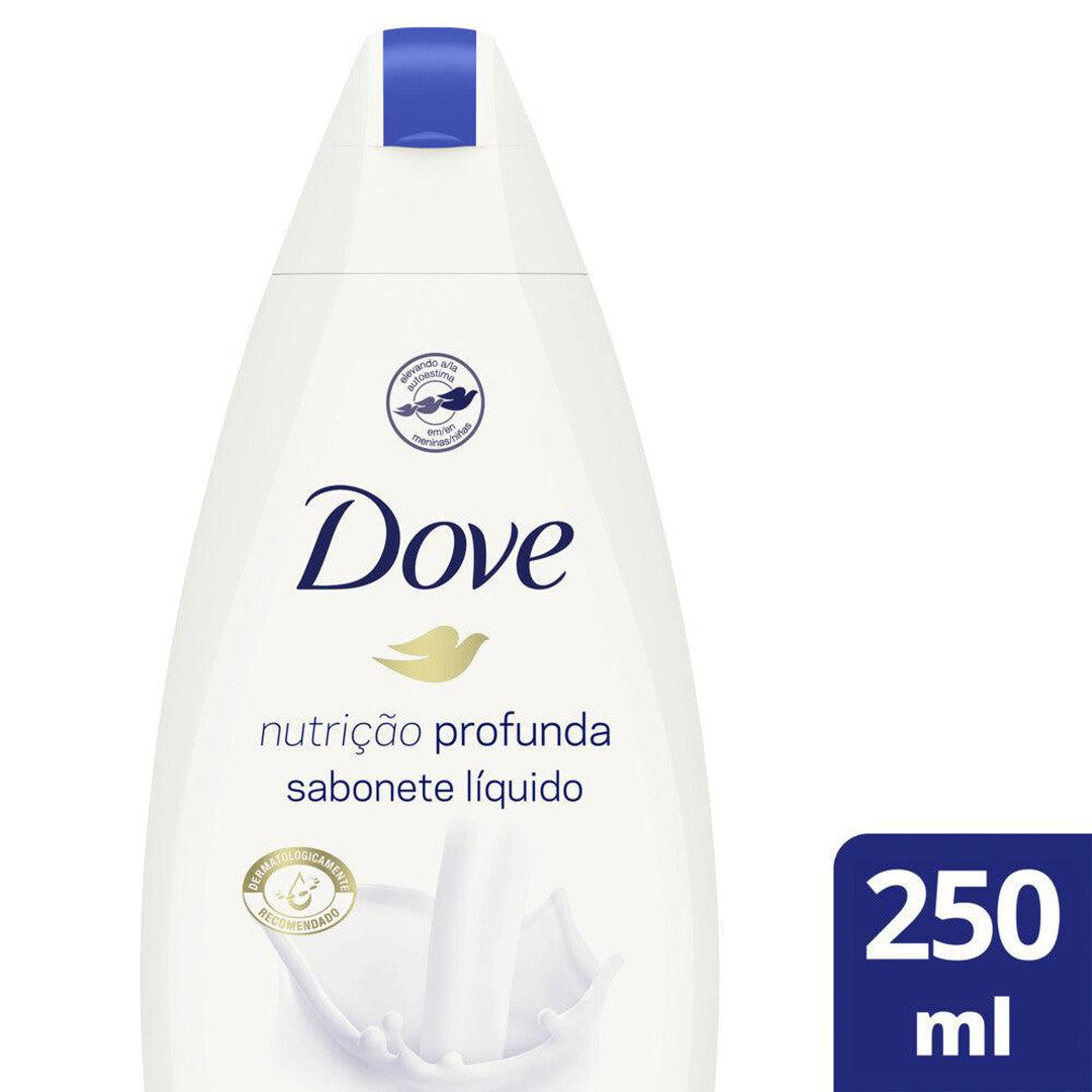 Dove Deep Nutrition Liquid Body Soap (250ml/8.45fl oz) - Mild, Gentle & Hypoallergenic Formula