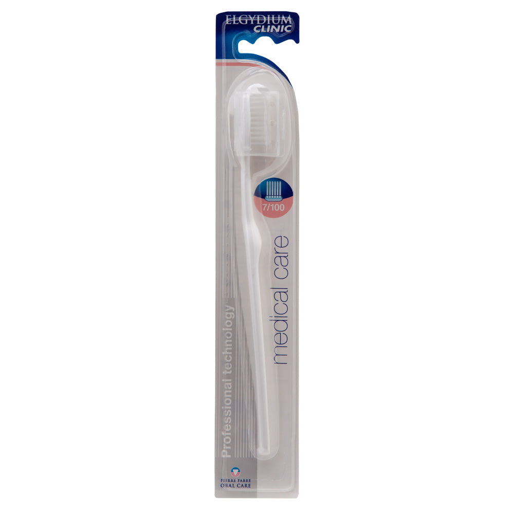 Elgydium Clinic 7/100 Toothbrush: Post-Surgical Care for Gentle Massage of Gums and Enamel Protection