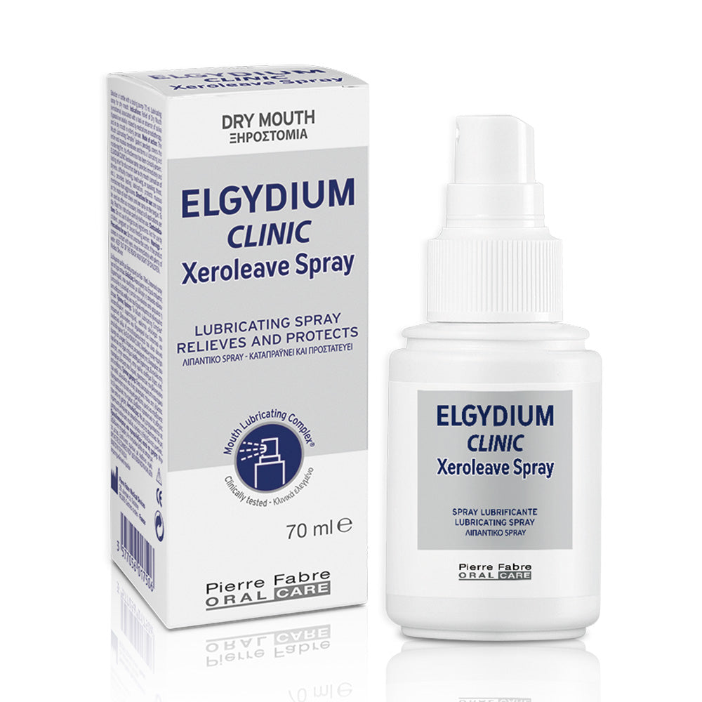 Elgydium Clinic Xeroleave Spray: Immediate Relief & Long-lasting Lubrication for Dry Mouth (Xerostomia) 70Ml / 2.36Fl Oz