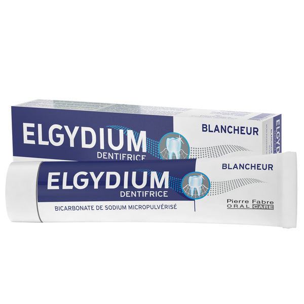Elgydium Whitening Toothpaste - 75Gr / 2.64Oz - Removes External Dental Stains & Prolongs Whiteness