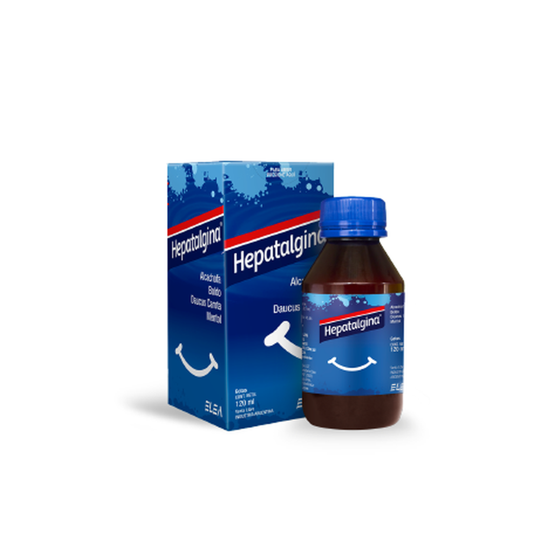 Hepatalgina Natural With Artichoke, Boldo, Daucus Carota, Menthol Extract, 120 Ml / 4.06 Oz Dropper Bottle