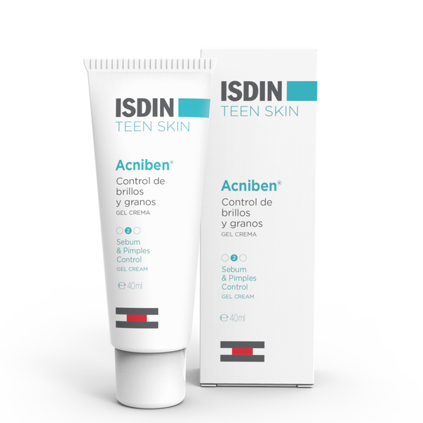 ISDIN Acniben TS Gel Balancer Cream (40mL/1.35Fl Oz) - Oil-Free, Non-Comedogenic, Clinically Proven, Hypoallergenic & Dermatologically Tested