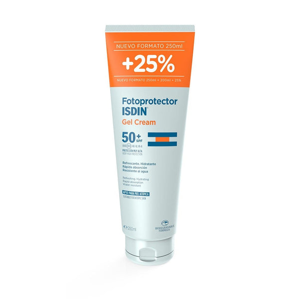 Isdin Photo Gel Cream (250ml / 8.45fl Oz) SPF50+ UVA-UVB Protection for Normal and Oily Skin