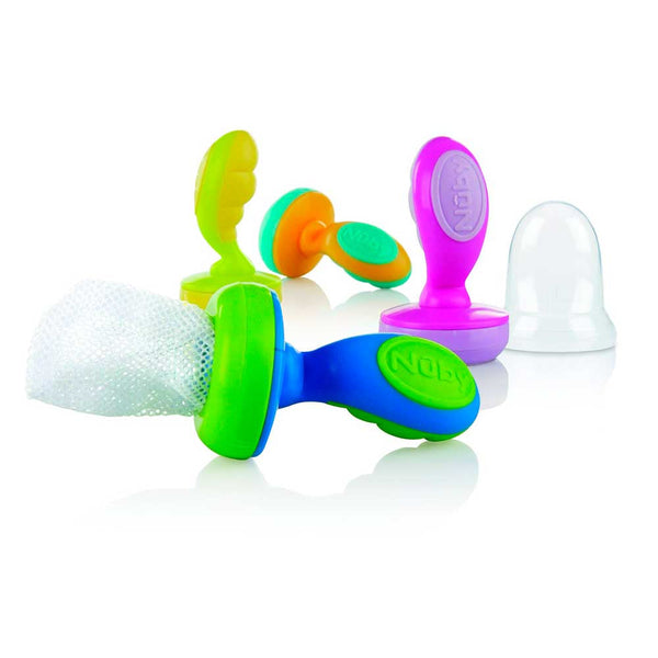 Nuby Fruit Pacifier With Lid - BPA-free, Orthodontic Nipple Design, Soft & Comfortable Feel