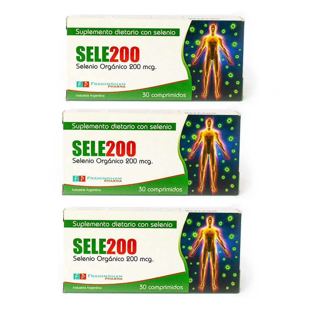 Sele200 Organic Selenium: 200Mcg For Immune System (Pak Of 30 - 60 - 90 - 120 Pills)